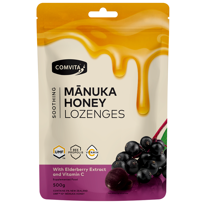 Mānuka Honey Lozenges with Elderberry and Vitamin C