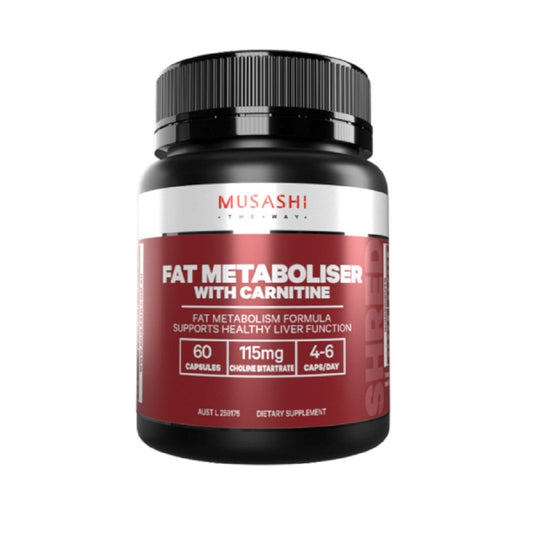 Image of Musashi Fat Metaboliser with Carnitine 60 Capsules