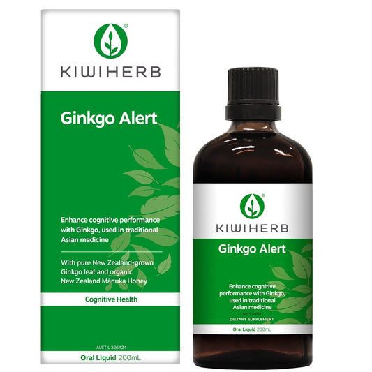 Image of Kiwiherb Ginkgo Alert Supplements - Product Bottle