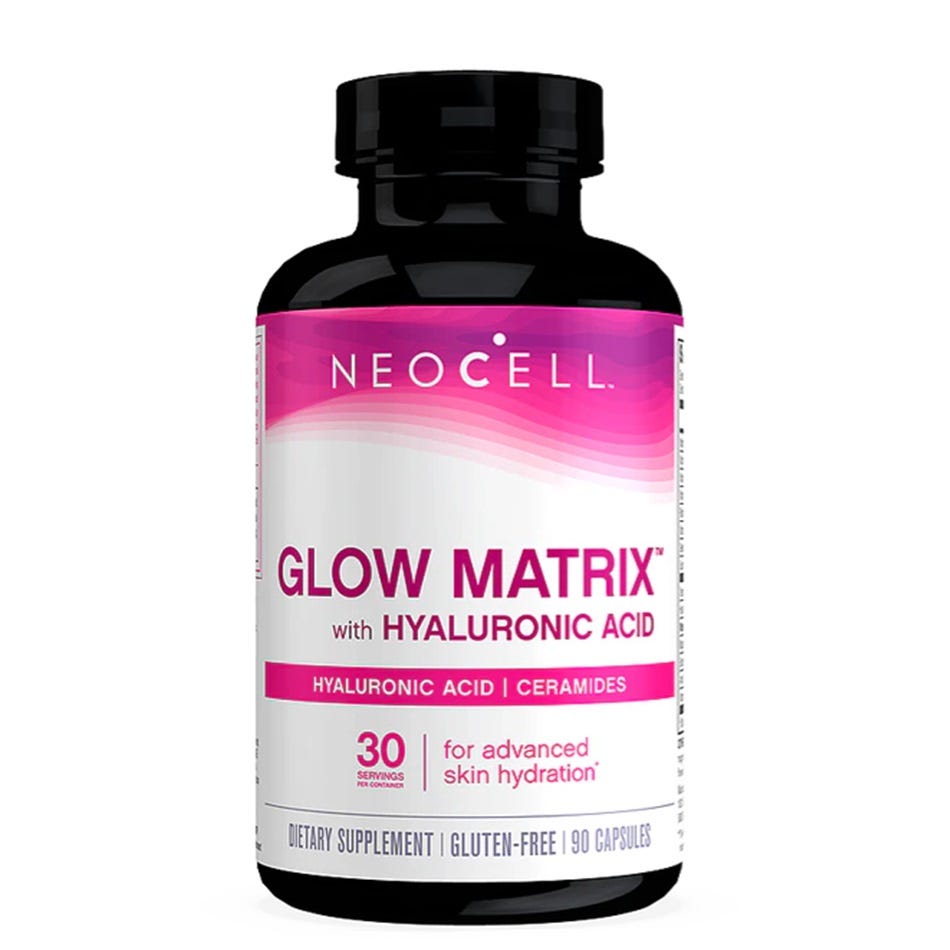 Neo Cell Glow Matrix with Hyaluronic Acid for advanced skin hydration. 