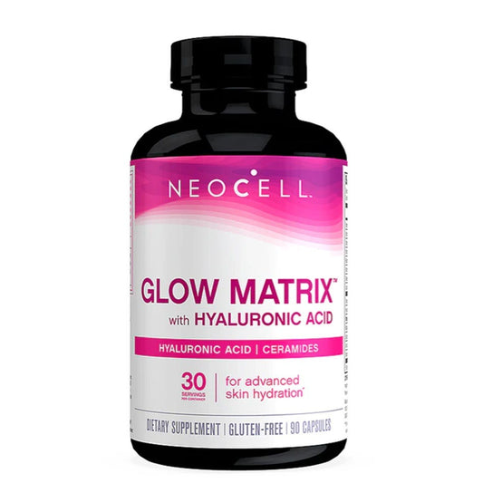 Neo Cell Glow Matrix with Hyaluronic Acid for advanced skin hydration. 