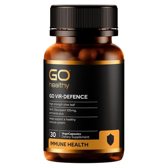 GO Healthy GO Vir-Defence – Immune Support with Olive Leaf, Echinacea, Vitamin C & Zinc - 30 Capsules