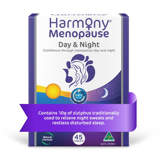 Harmony Menopause Day & Night to help support during menopause. 