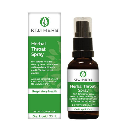 KiwiHerb Herbal Throat Spray Bottle - Natural Throat Comfort