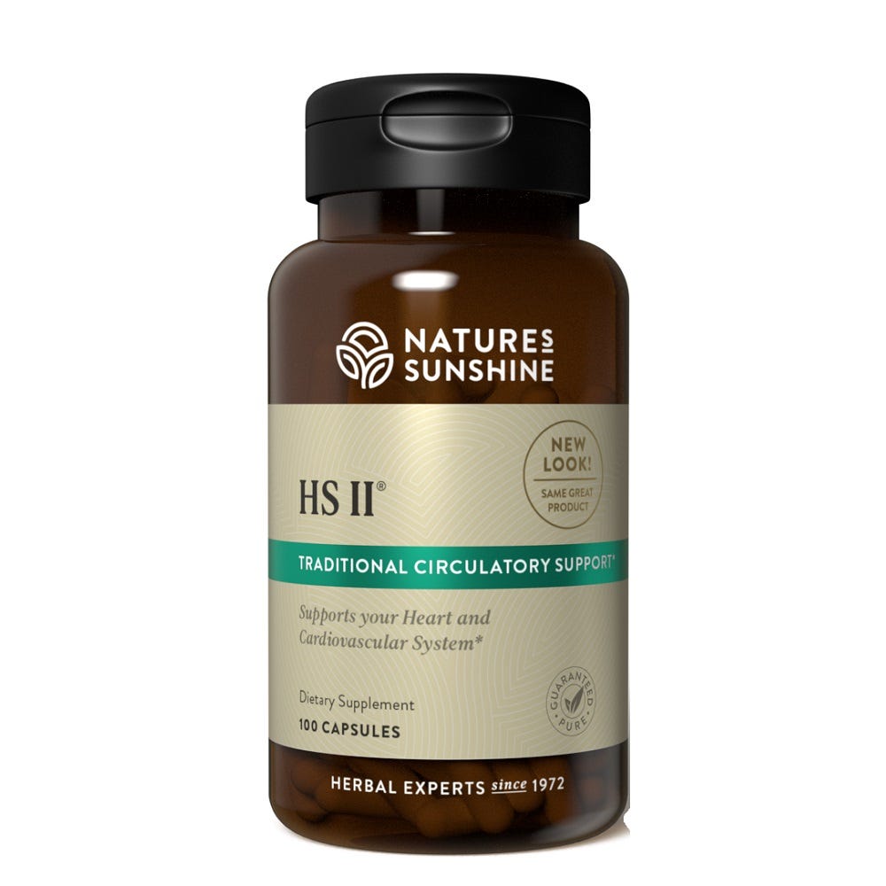 Image of Nature's Sunshine HS II Bottle and Capsules for heart health