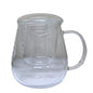 Magic T Infuser Mug with built-in tea infuser, displayed with a steaming cup of freshly brewed tea. Stylish and convenient, perfect for loose-leaf tea enthusiasts