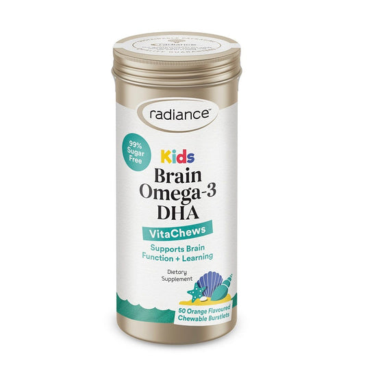 Radiance Kids Brain Omega-3 DHA VitaChews – omega-3 support for children’s brain and eye health - 50 Burstlets