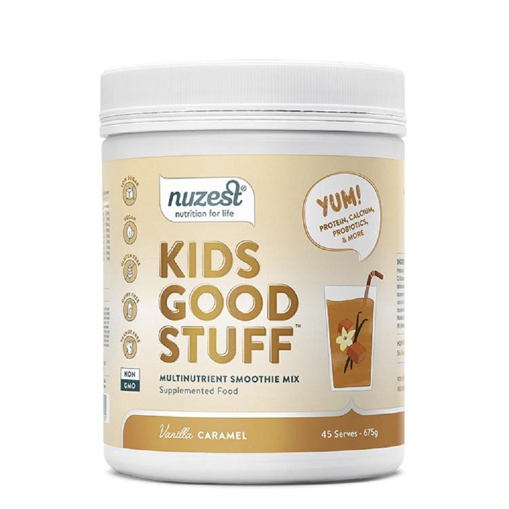 Image of NuZest Kids Good Stuff - Vanilla Caramel Tub with Natural Ingredients