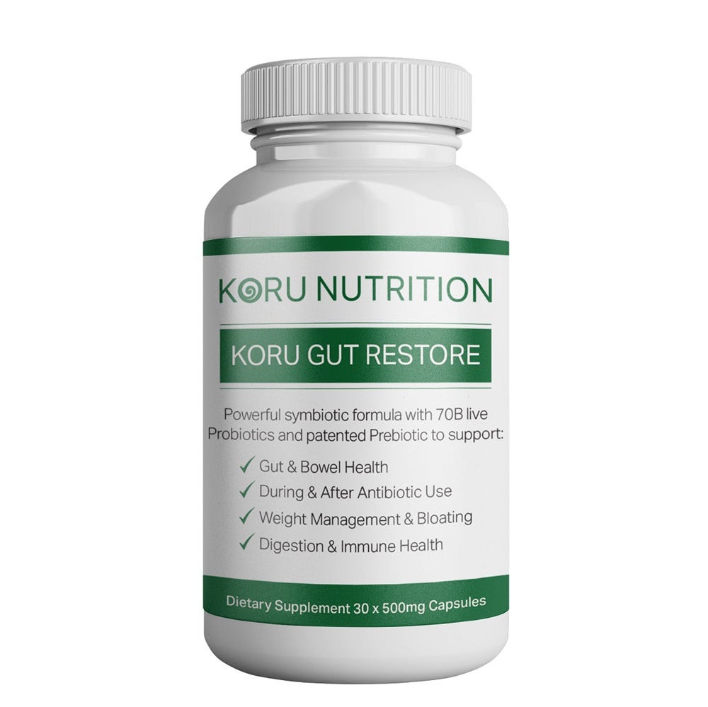 Koru Gut Restore by Koru Nutrition – natural digestive health supplement for gut lining and microbiome support - 30 Capsules