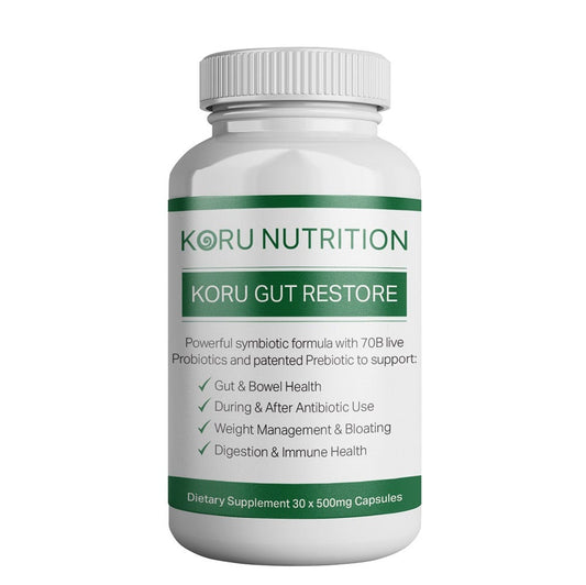 Koru Gut Restore by Koru Nutrition – natural digestive health supplement for gut lining and microbiome support - 30 Capsules