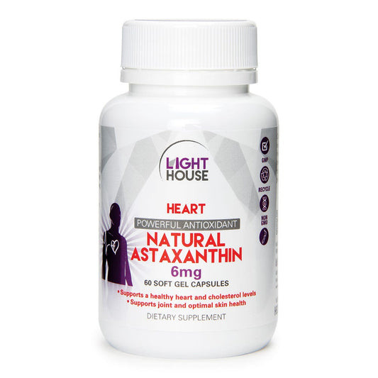 Astaxanthin supplement bottle for skin, eye, and immune support