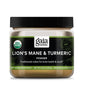 Image of Gaia Lion's Mane & Turmeric Supplements - Product Bottle and Capsules