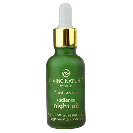 Living Nature Radiance Night Oil – organic botanical oils for night-time skin rejuvenation - 18 mL bottle