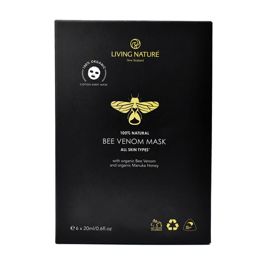 Living Nature Bee Venom Mask – firming and anti-ageing natural face mask with bee venom 6 x 20ml sachets
