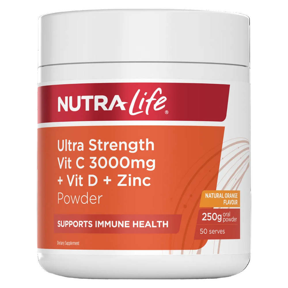 Nutra-Life Ultra Strength Vit C 3000mg+D3+Zinc | Immunity | Health 2000 ...