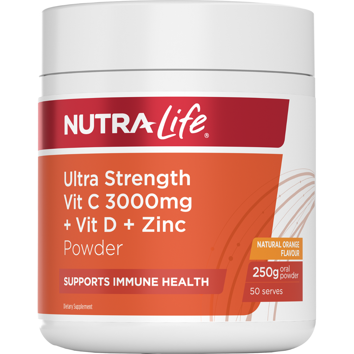 Image of Nutra-Life Ultra Strength Vit C 3000mg + Vit D + Zinc Powder