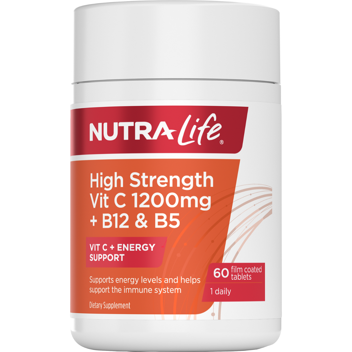 Image of Nutra Life High Strength Vit C 1200mg + B12 + B5