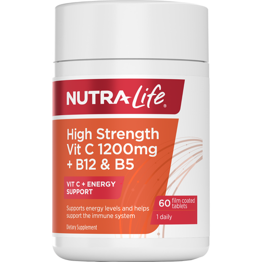 Image of Nutra Life High Strength Vit C 1200mg + B12 + B5