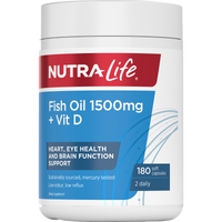 Fish Oil 1500mg + Vit D - Health 2000