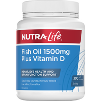 Fish Oil 1500mg + Vit D - Health 2000