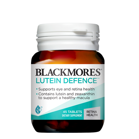 Blackmores Lutein Defence - Product Bottle and Capsules