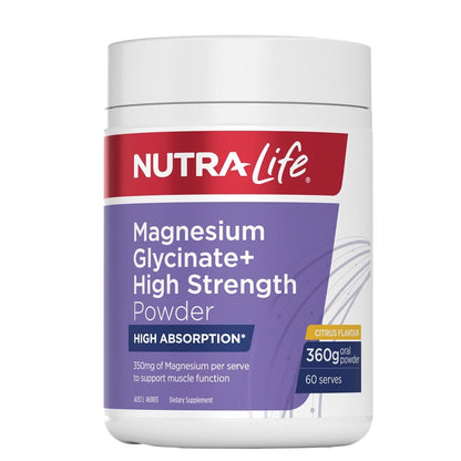 Magnesium Glycinate+ High Strength Powder - Citrus
