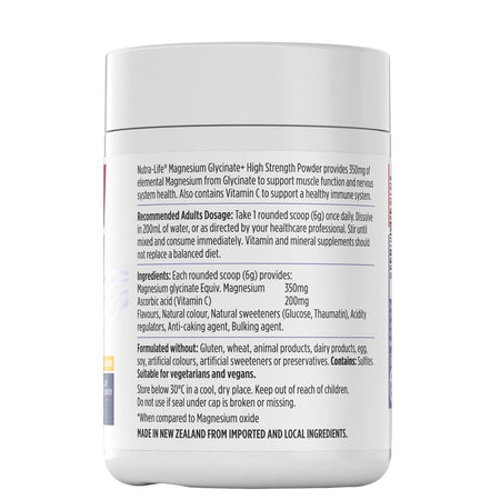 Magnesium Glycinate+ High Strength Powder - Citrus - Health 2000