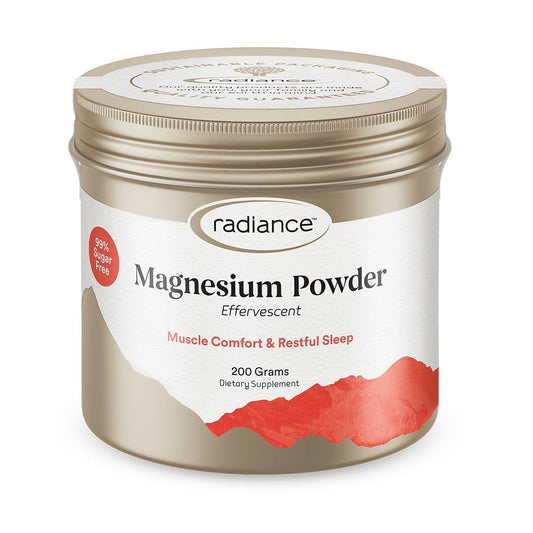 Radiance Magnesium Effervescent Powder – fast-absorbing magnesium support for stress and muscle health - 200 grams