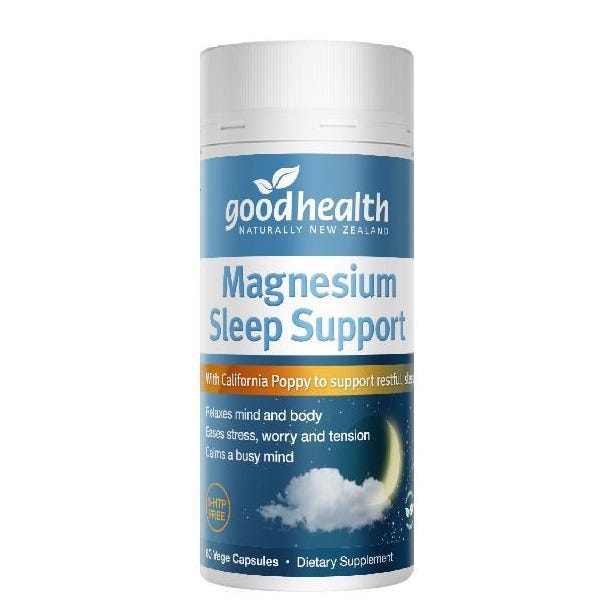 Good Health Magnesium Sleep Support 60 vege capsules – magnesium plus herbs for relaxation and sleep