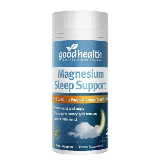 Good Health Magnesium Sleep Support 60 vege capsules – magnesium plus herbs for relaxation and sleep