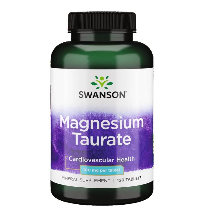 Image of Swanson Magnesium Taurate Heart Health Supplement, sold at Health 2000 NZ