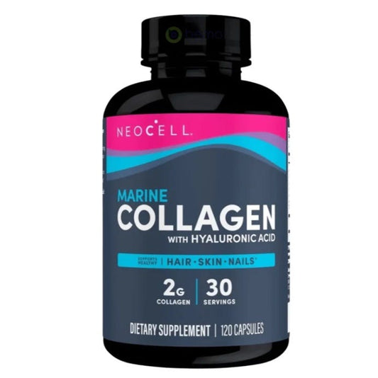 Neo Cell Marine Collagen Bottle and Capsules. 