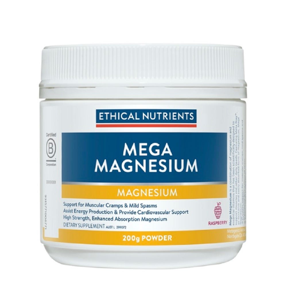 Mega Magnesium Powder - Raspberry - Health 2000