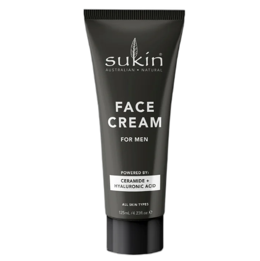 Sukin Men's Face Cream 125ml – Natural daily moisturiser for men with Baobab, Aloe Vera, and Sesame Oil for soft, healthy skin