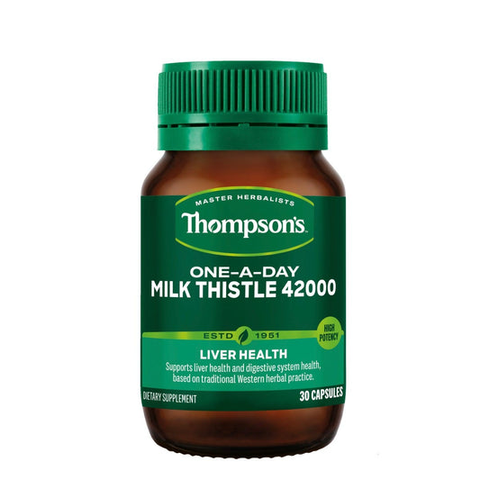 Thompson's Milk Thistle 42000 supplement bottle – liver support