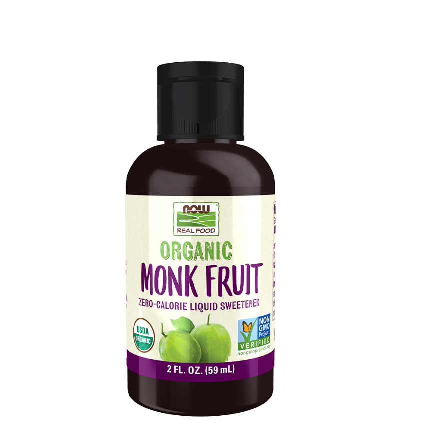 NOW Organic Monk Fruit - Product Bottle