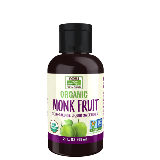 NOW Organic Monk Fruit - Product Bottle
