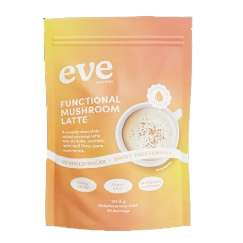 Image of eve Functional Mushroom Latte a caffeine free energy boost. 