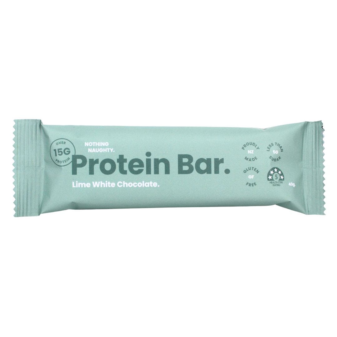 Image of Nothing Naughty Protein Bar Lime and White Chocolate