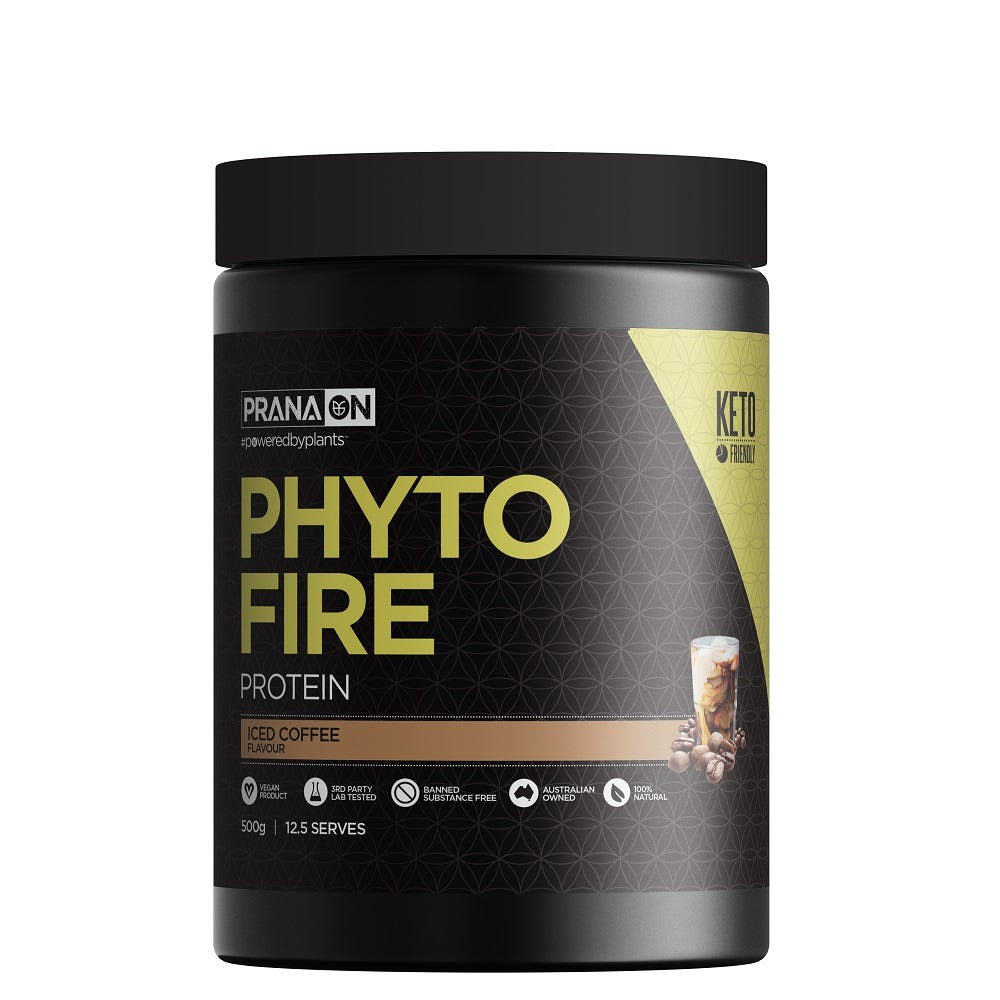 PranaOn Phyto Fire Protein Iced Coffee Powder - Fat Burning