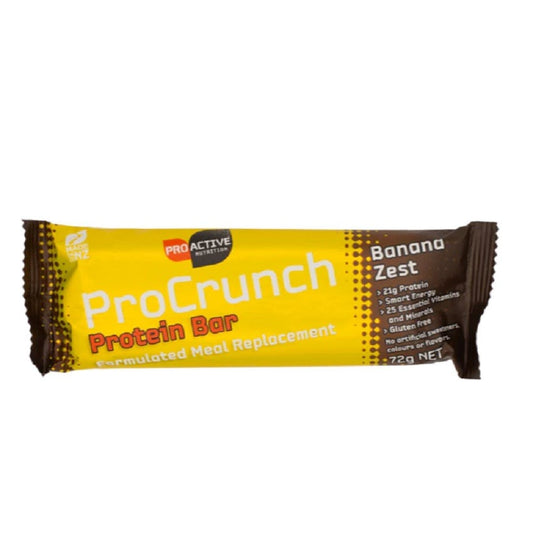 Pro Active ProCrunch Formulated Meal Replacement Protein Bar Banana Zest 44g
