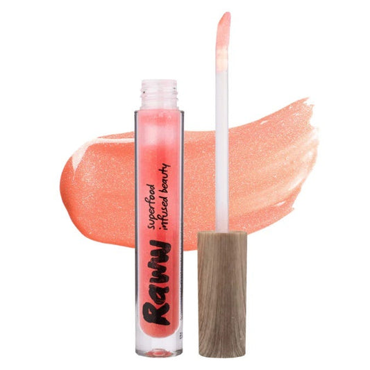 Raww Coconut Plump Gloss Sweet Cherry – Natural plumping lip gloss with Coconut and Peppermint Oil 3.1ml