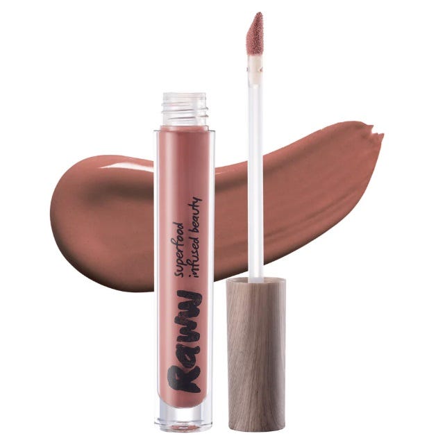 Raww Coconut Splash Lip Gloss – Barefoot with Coconut Oil and soft nude shine - 3.1ml