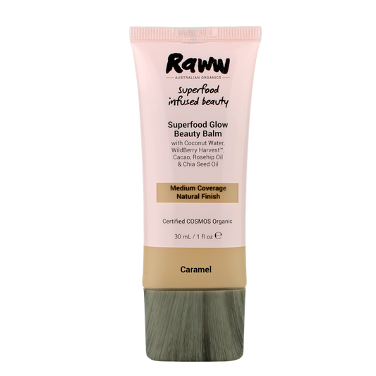 Raww Superfood Glow Beauty Balm Vanilla – natural BB cream with superfoods for radiant skin 30ml