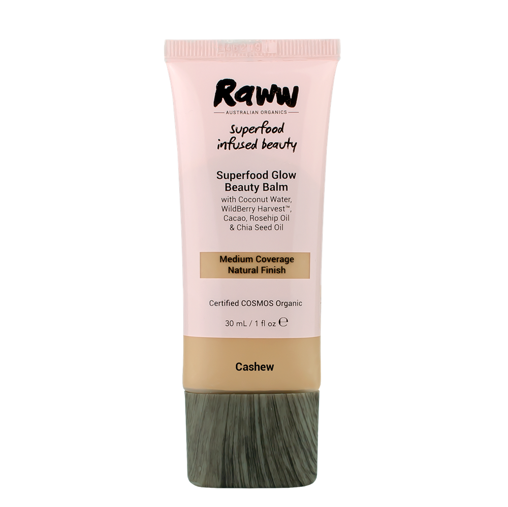 Raww Superfood Glow Beauty Balm Vanilla – natural BB cream with superfoods for radiant skin 30ml