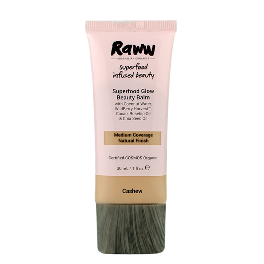 Raww Superfood Glow Beauty Balm Vanilla – natural BB cream with superfoods for radiant skin 30ml