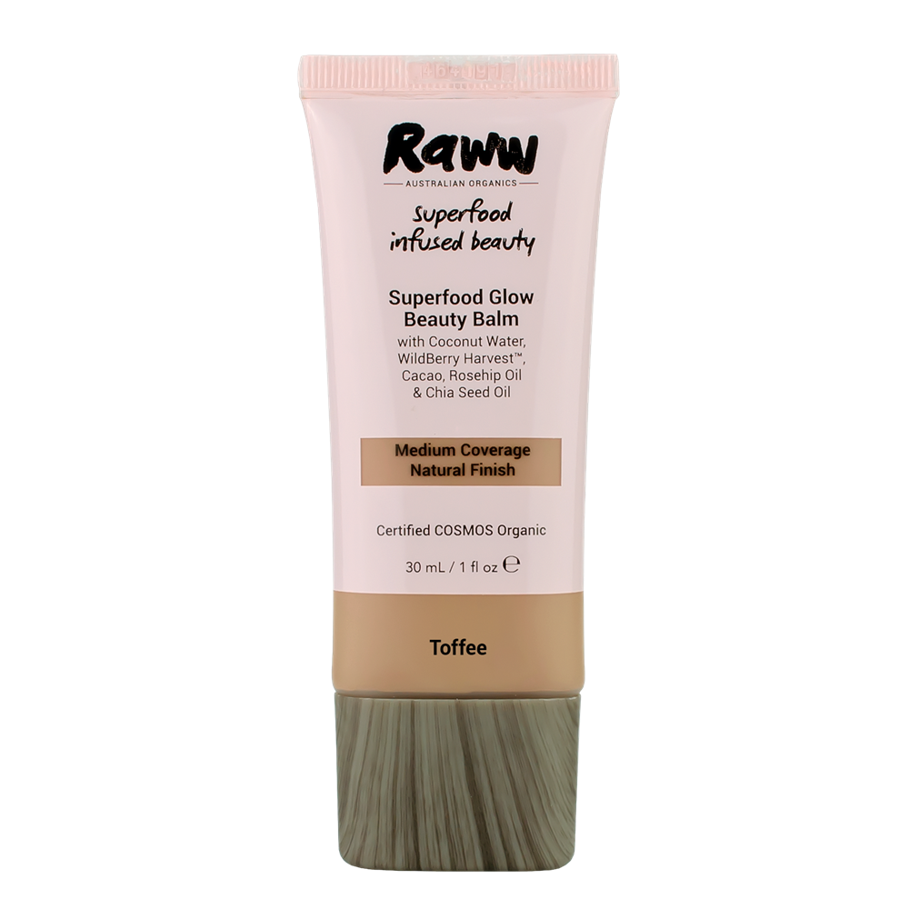 Raww Superfood Glow Beauty Balm Vanilla – natural BB cream with superfoods for radiant skin 30ml