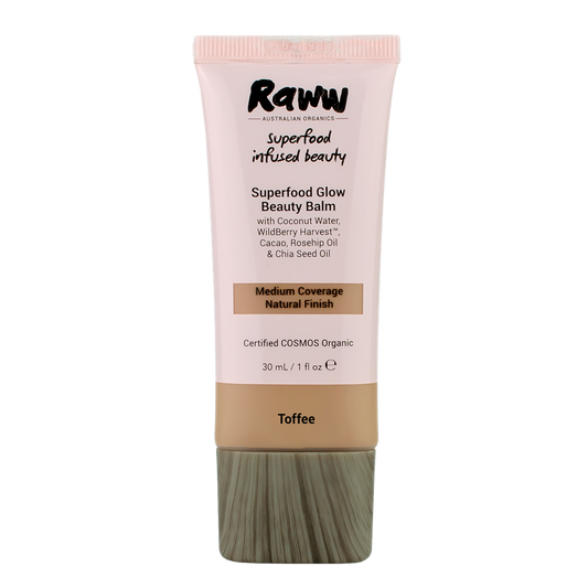 Raww Superfood Glow Beauty Balm Vanilla – natural BB cream with superfoods for radiant skin 30ml