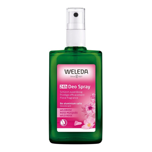 Weleda 24h Deo Spray Wild Rose  - provides a natural gentle spray that allows residual odour - 100ml