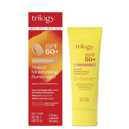 SPF50+ Sheer Medium Tinted Moisturising Sunscreen - Health 2000